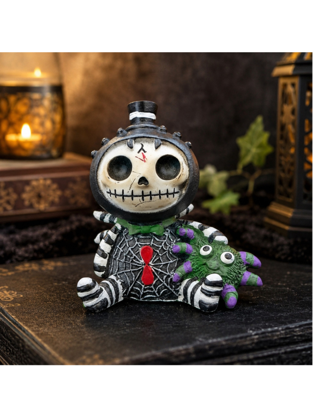 Furrybones Webster Spider Figurine Skeleton Gothic Halloween Collectible